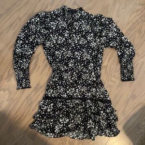 High neck mini dress